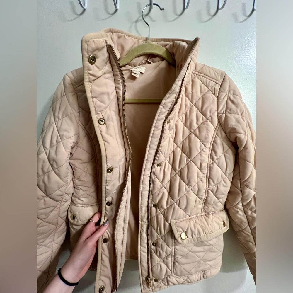 J. Crew | Women’s Beige Quilted Puffer Coat - Picture 4 of 14